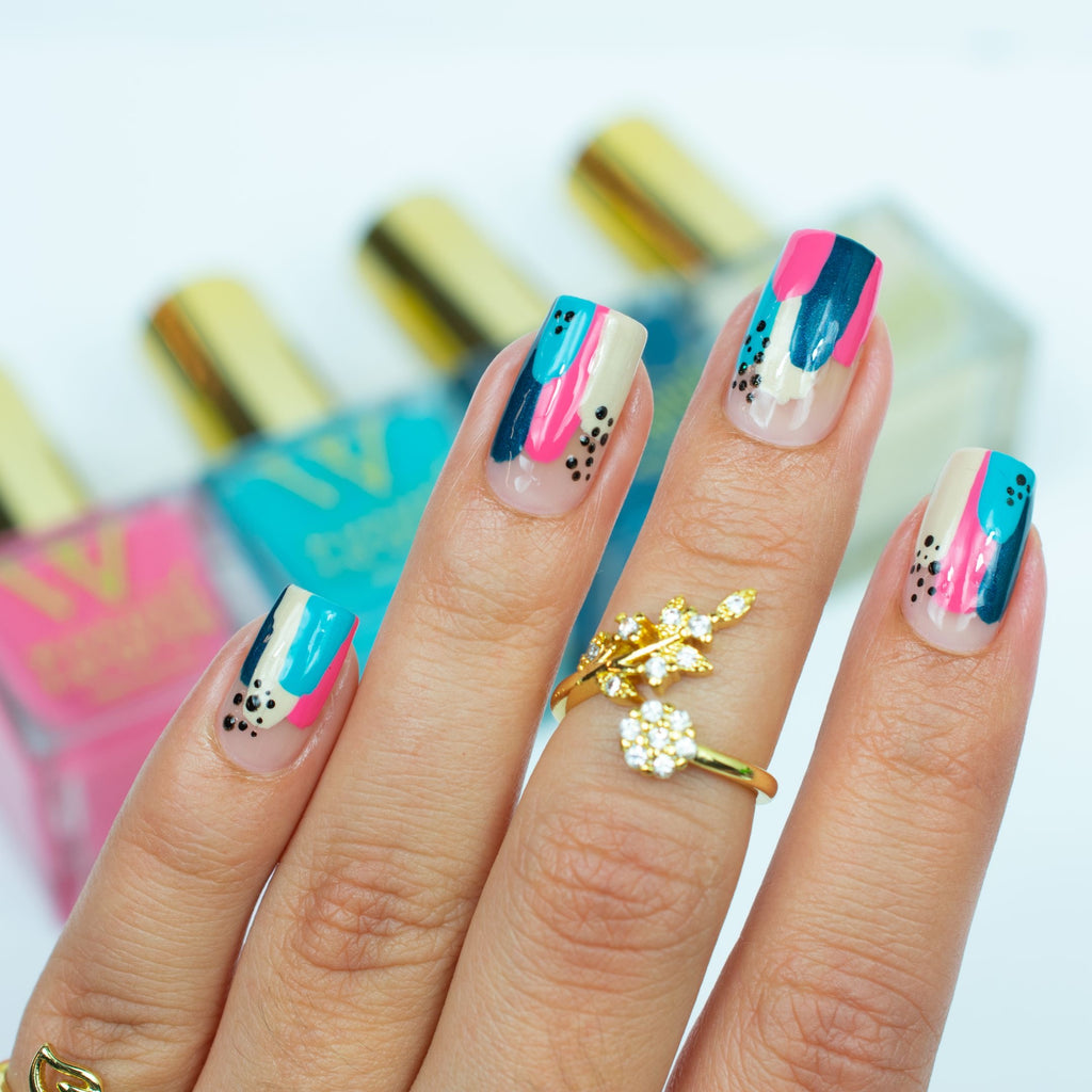 Geometric Abstract Nails That Pop